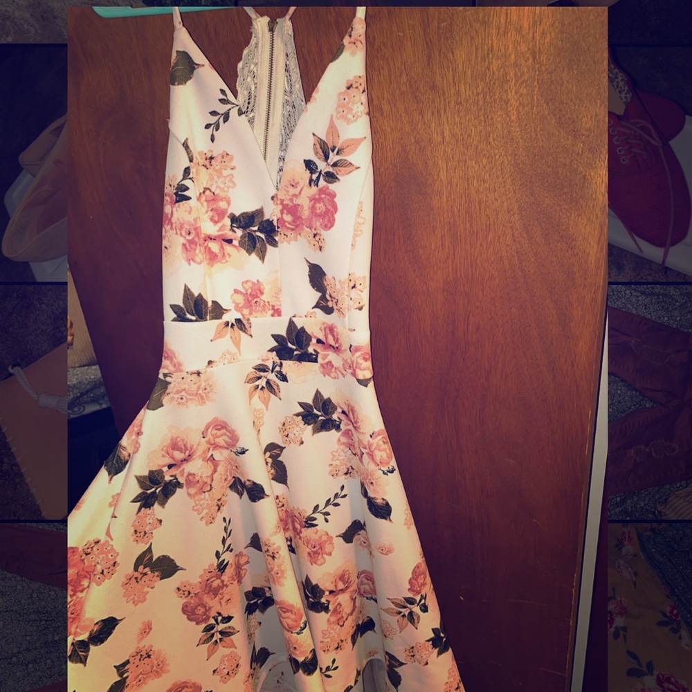 Floral high low dress